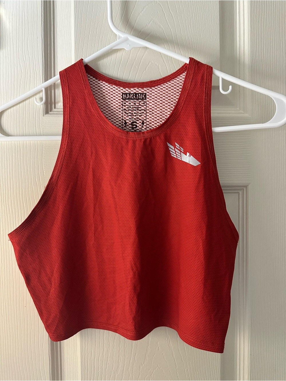 Bakline - Women’s Red Crop Tank/Race Singlet - Small